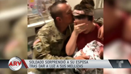 Soldado Sorprendió A Su Esposa Tras Tener A Sus Mellizas
