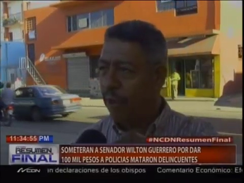 Someterán A Senador Wilton Guerrero Por Dar 100 Mil Pesos A Policías Mataron Delincuentes #Video