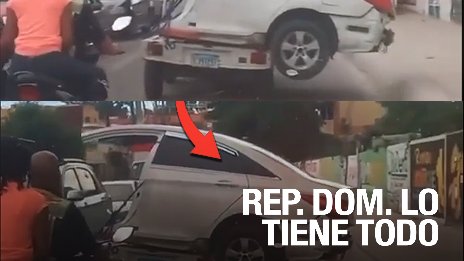República Dominicana Lo Tiene Todo, Hombre Amarra Medio Sonata A Su Camioneta