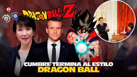 Presidente Macron Y Minsitra Japonesa Cierran Encuentro Con Un “Kamehameha”de Goku