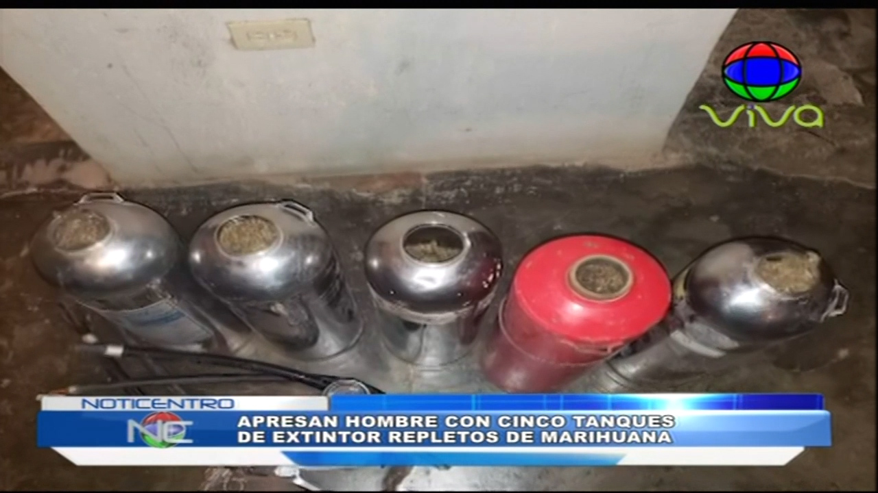 Fue Apresado Un Hombre Con Cinco Tanques De Extintores Repleto De Marihuana