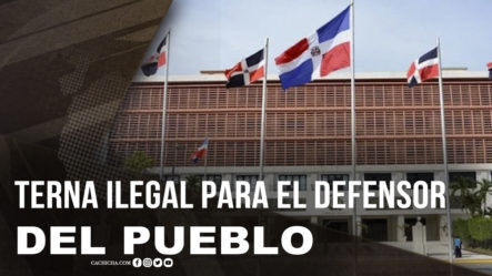 Manuel Cruz Dice Que, Cualquier Terna Para Defensor Del Pueblo En La Cámara De Diputados Es Ilegal.