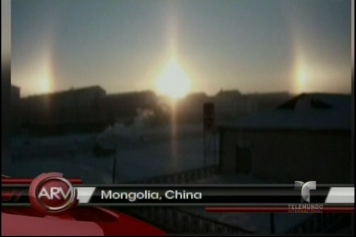 “Tres Soles” Iluminaron El Cielo En Mongolia