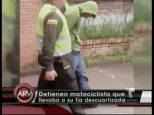 Detienen Motociclista Que Llevaba A Su Tía Descuartizada #Video