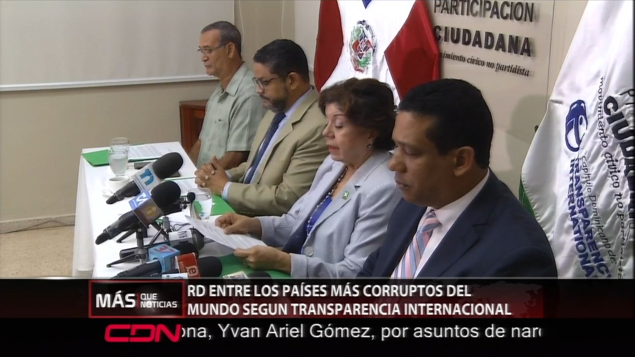 RD Entre Los Países Más Corruptos Del Mundo Según Transparencia Internacional