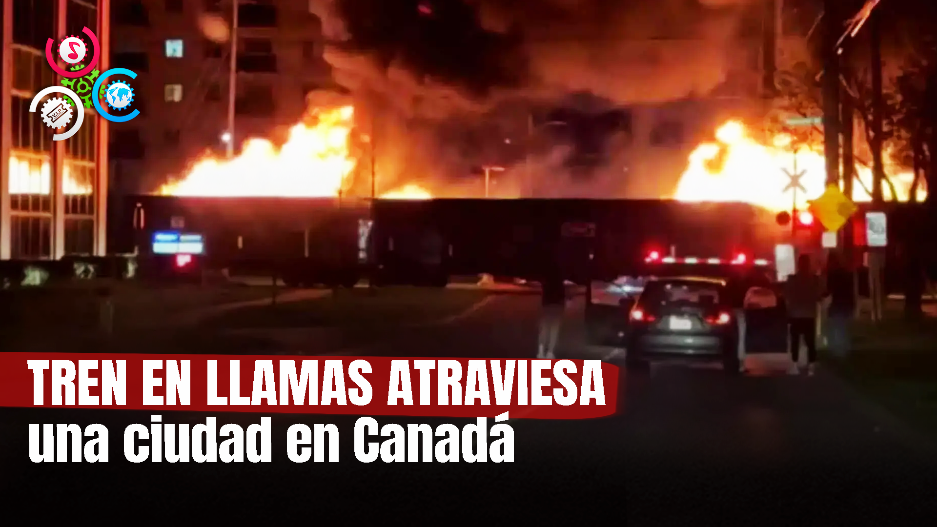 Captan A Un Tren En Llamas A Toda Velocidad Que Cruzó Una Ciudad En Canadá