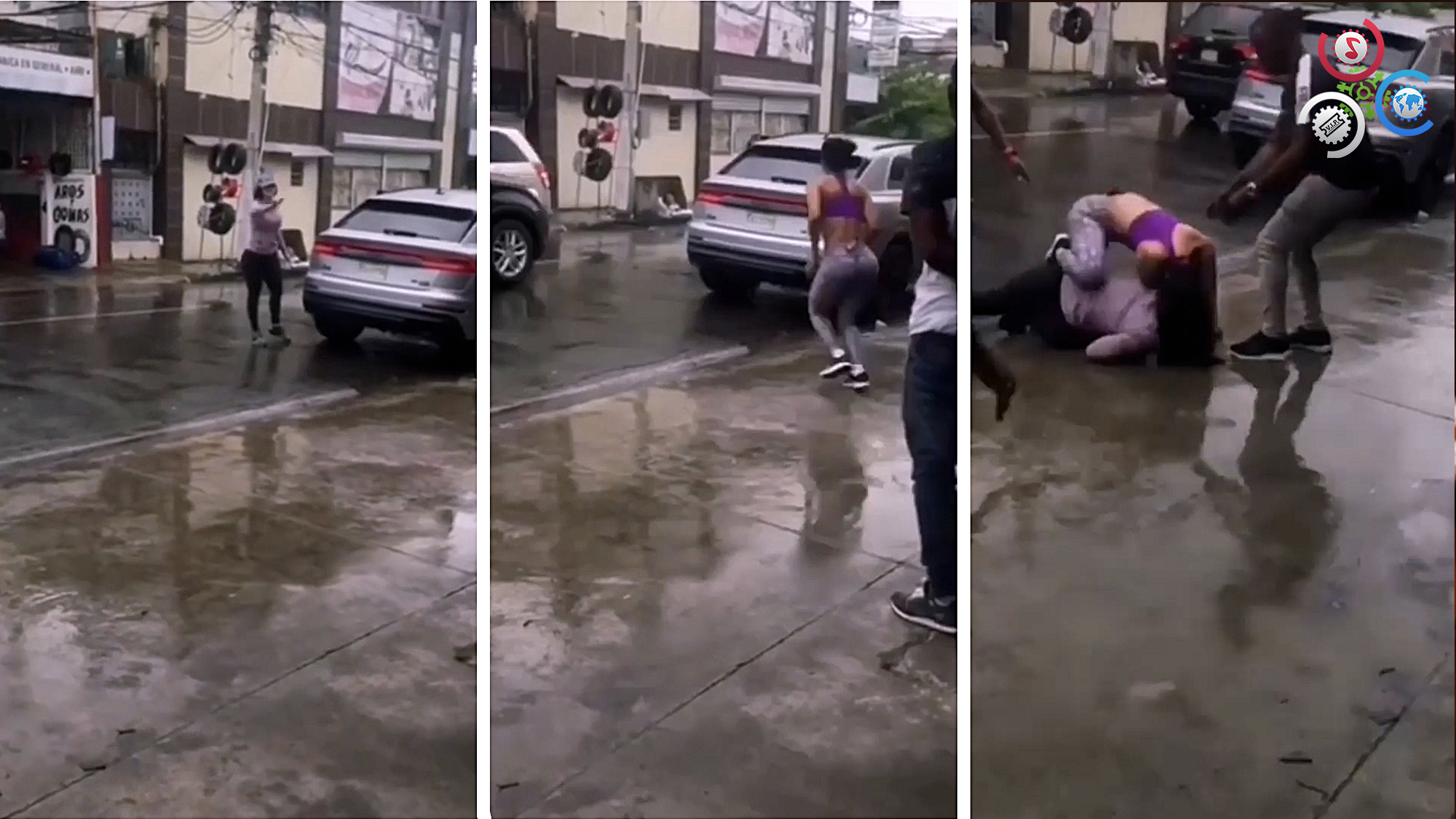 ¡Increíble! Dos Mujeres Se Van A “la Trompa” En Plena Vía Pública En Santo Domingo