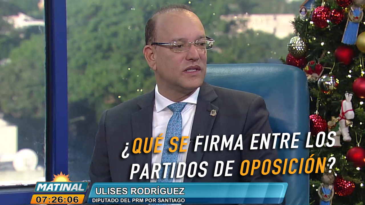 Entrevista A Ulises Rodríguez Diputado Del PRM Por Santiago