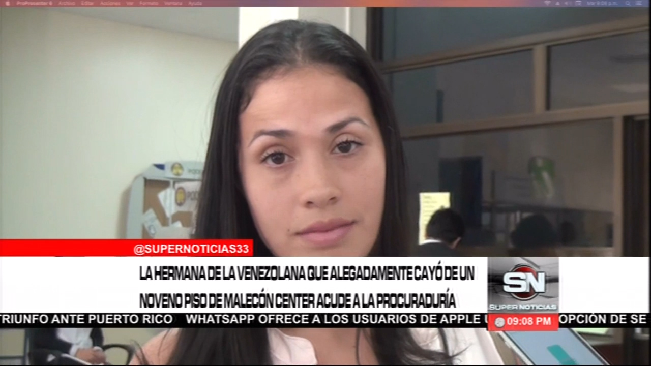 Hermana de Venezolana que se lanzó del Malecón Center acude a la PGR ...