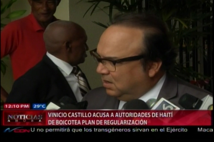 Vinicio Castillo Acusa A Autoridades De Haití De Boicotear Plan De Regularización