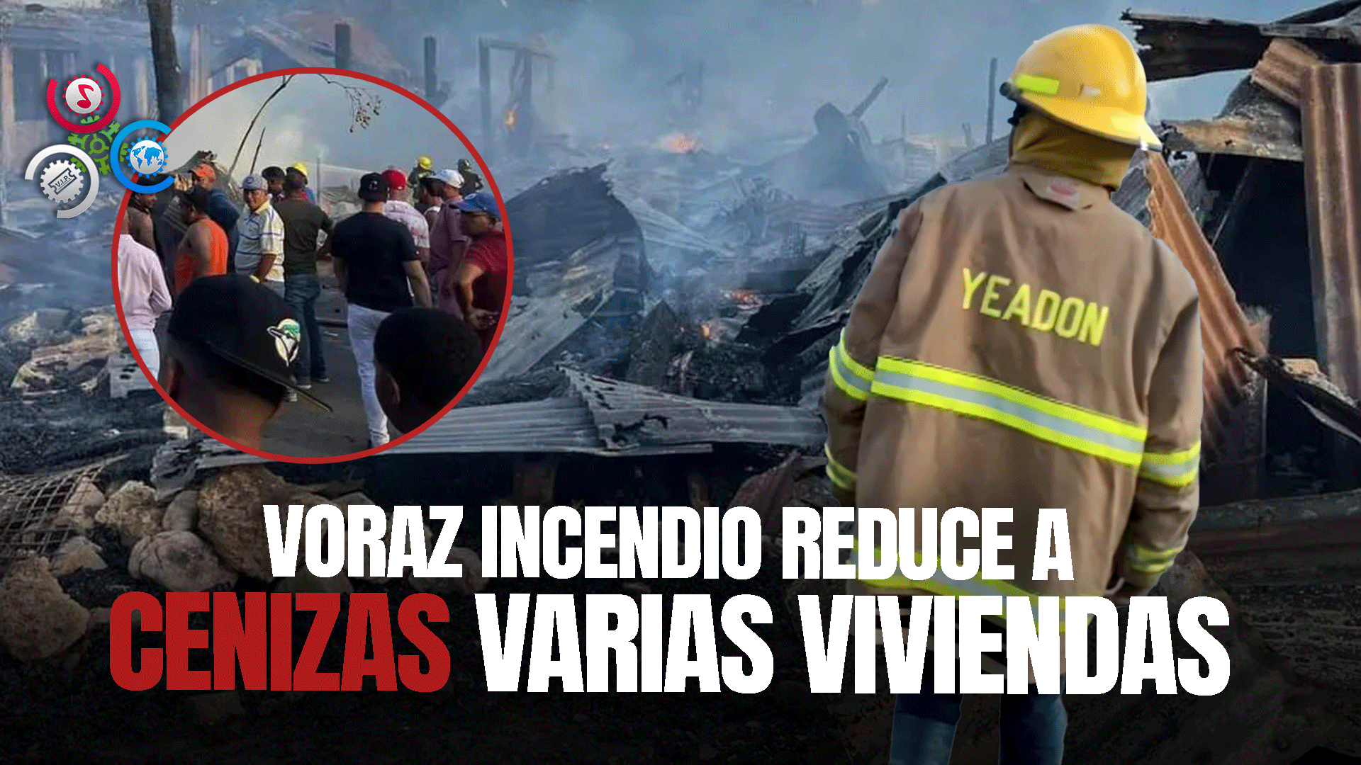 Fuerte Incendio Reduce Barracones Batey Magua Del Proyecto La Cruz Manzanillo