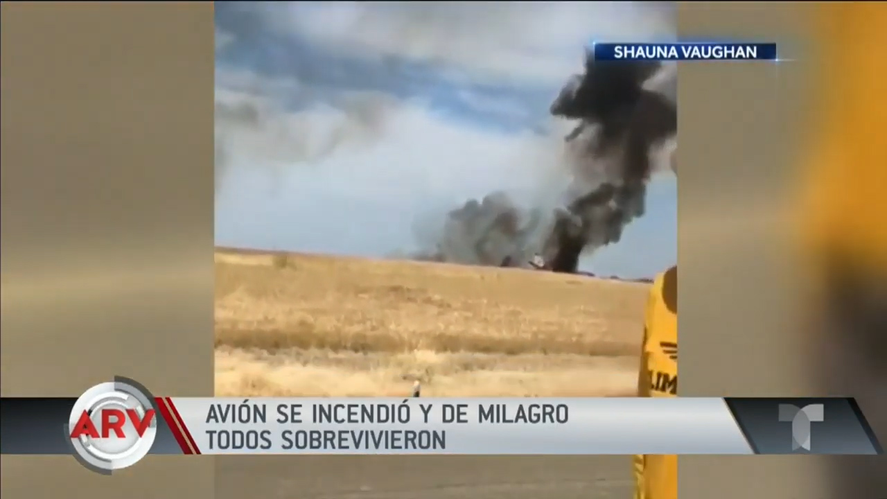 Se Incendia Un Jet Privado Con 10 Personas A Bordo En California.