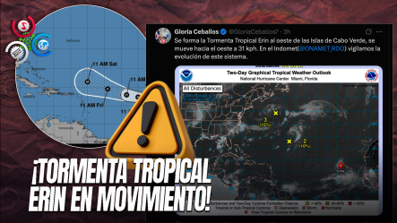 Se Forma Tormenta Tropical Erin Al Oeste De Cabo Verde: ¡Indomet Y CNH Vigilan Su Evolución!
